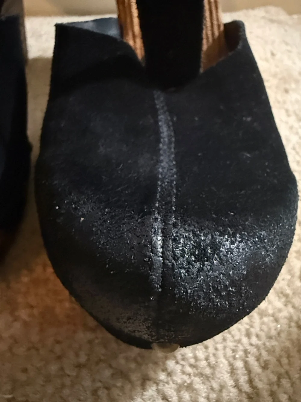 Korks Evah Women's Black Suede Ankle-Strap Heels size 9.5